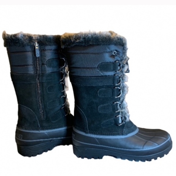 LANDSEND Hillary Snow Boots, Warm Winter Boots, Rugged, Faux Fur With Side Zip - Picture 6 of 6